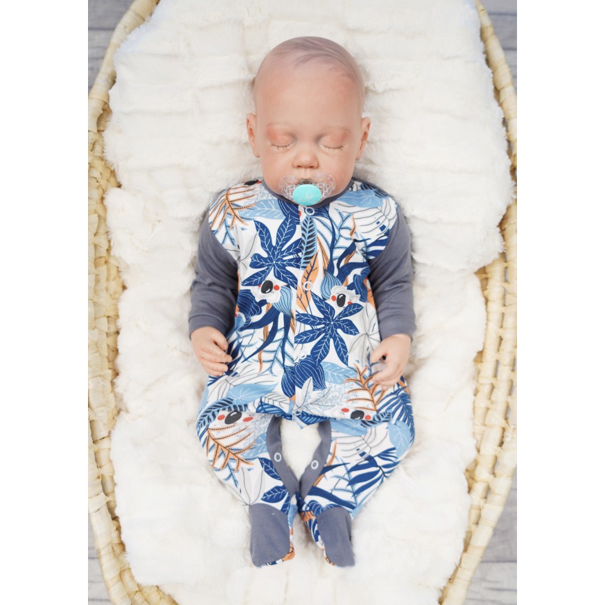 Pajac pajacyk bawełniany grafitowy w misie koala wzór 377g