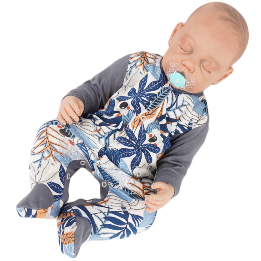 WCZEŚNIAK pajac pajacyk grafitowy w misie koala 377g bawełna