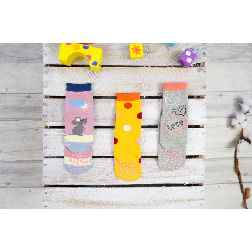 3 PAK SKARPETKI MYSZKA skarpety dziewczęce z ABS D-45