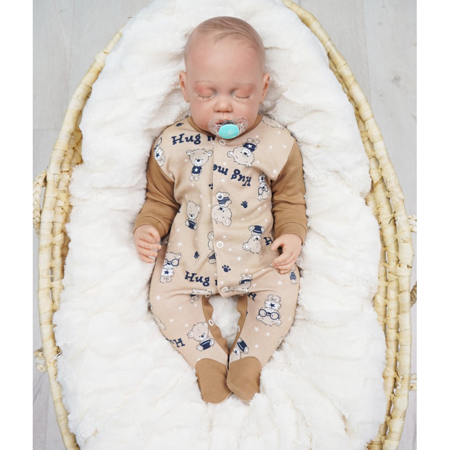 WCZEŚNIAK pajac pajacyk kakaowy w misie HUG 390 bawełna