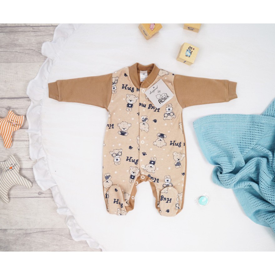 WCZEŚNIAK pajac pajacyk kakaowy w misie HUG 390 bawełna