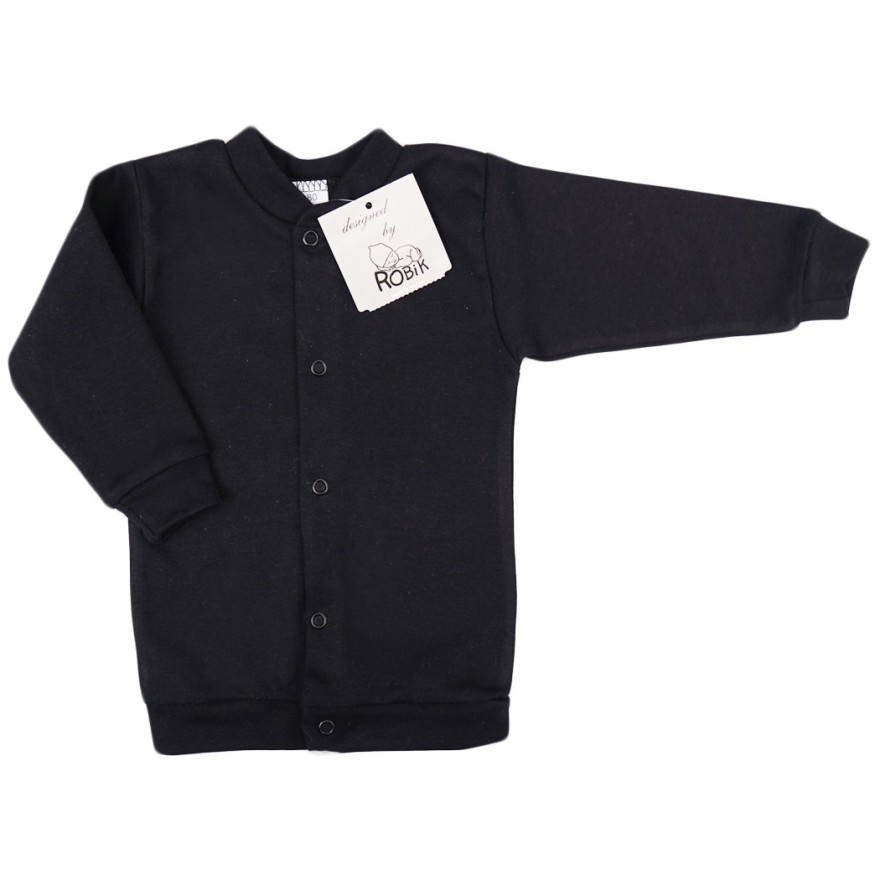 Czarny BOMBER kaftanik bomberka bawełniany niemowlęcy