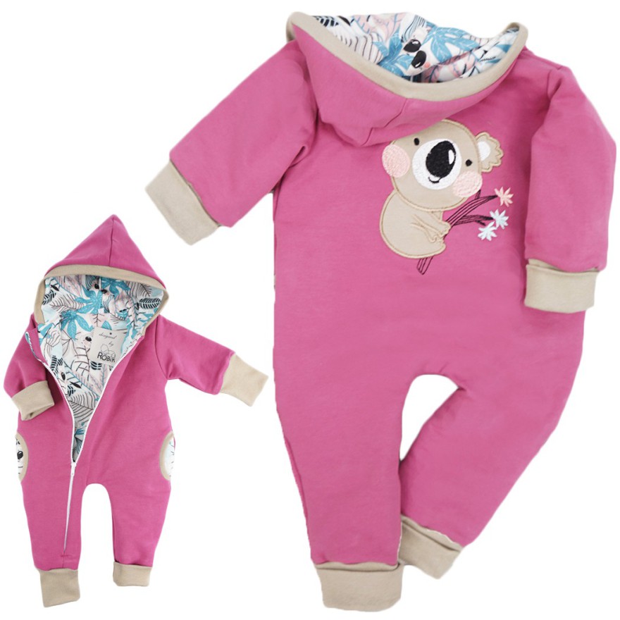 Wrzosowy KOMBINEZON ocieplany KOALA rosnący dresowy