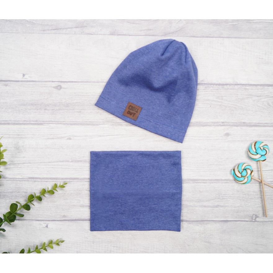 Jeans komplet CHILL OUT czapka + komin wiosna/jesień