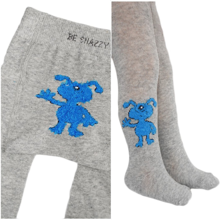 RAJSTOPY dziecięce szare z ufoludkiem wzór 523