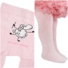 RAJSTOPY dziecięce różowe z owcą wzór 535