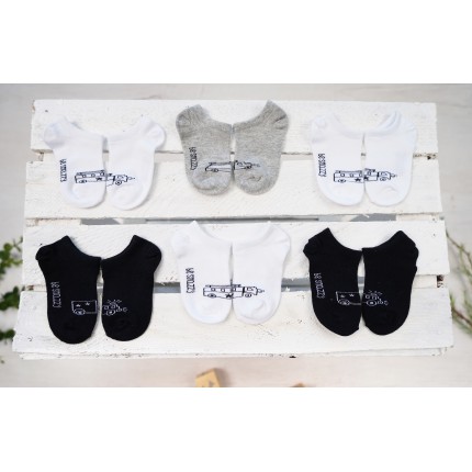 6-pak SKARPETY STOPKI SKARPETKI chłopiece w pojazdy