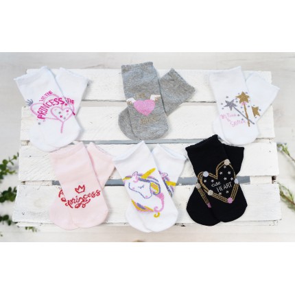 6-pak SKARPETY STOPKI SKARPETKI dziewczęce Princess