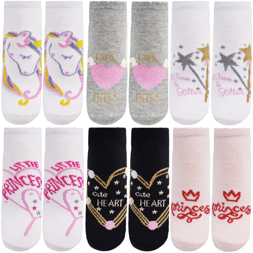 6-pak SKARPETY STOPKI SKARPETKI dziewczęce Princess