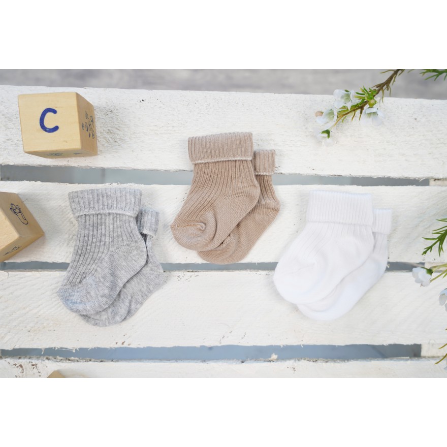 3PAK BAWEŁNIANE SKARPETKI bezuciskowe 3 kolory