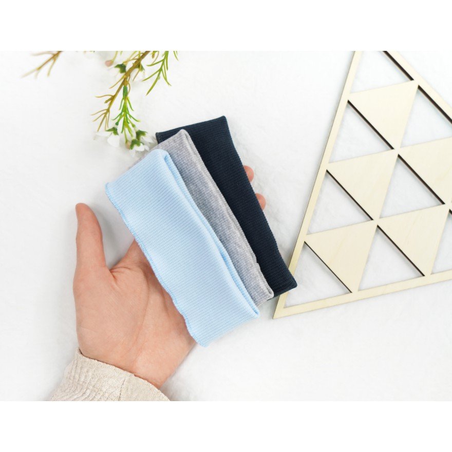 3pak OPASKA niemowlęca błękit grafit szary 0-6msc