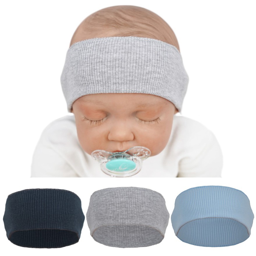 3pak OPASKA niemowlęca błękit grafit szary 0-6msc