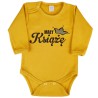 Musztardowe BODY MAŁY KSIĄŻĘ długi rękaw wzór 712