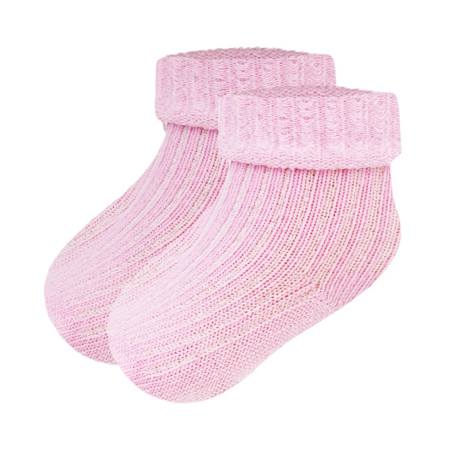 Różowe BAWEŁNIANE SKARPETKI bezuciskowe niemowlęce