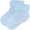 Błękitne BAWEŁNIANE SKARPETKI bezuciskowe niemowlęce