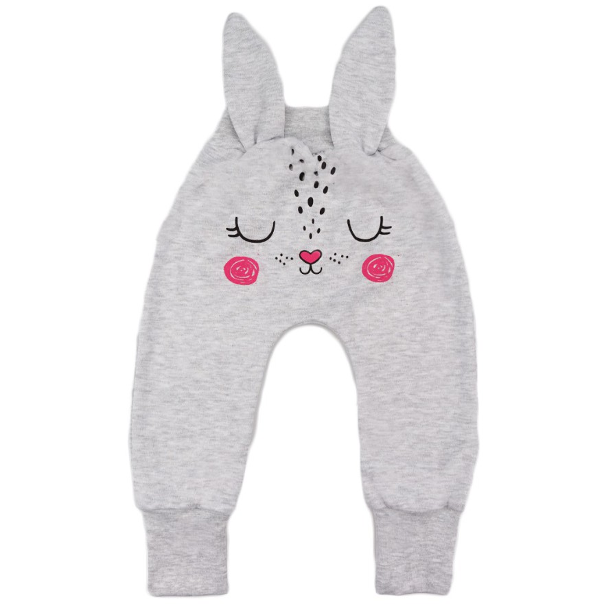 Szare SPODNIE bawełniane KRÓLIK półśpiochy wiosna jesień