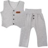 Komplet 2cz szary kamizelka + spodnie Gentleman