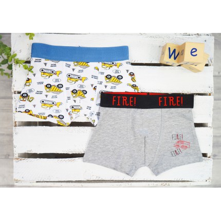 2pak BOKSERKI chłopięce bawełniane FIRE