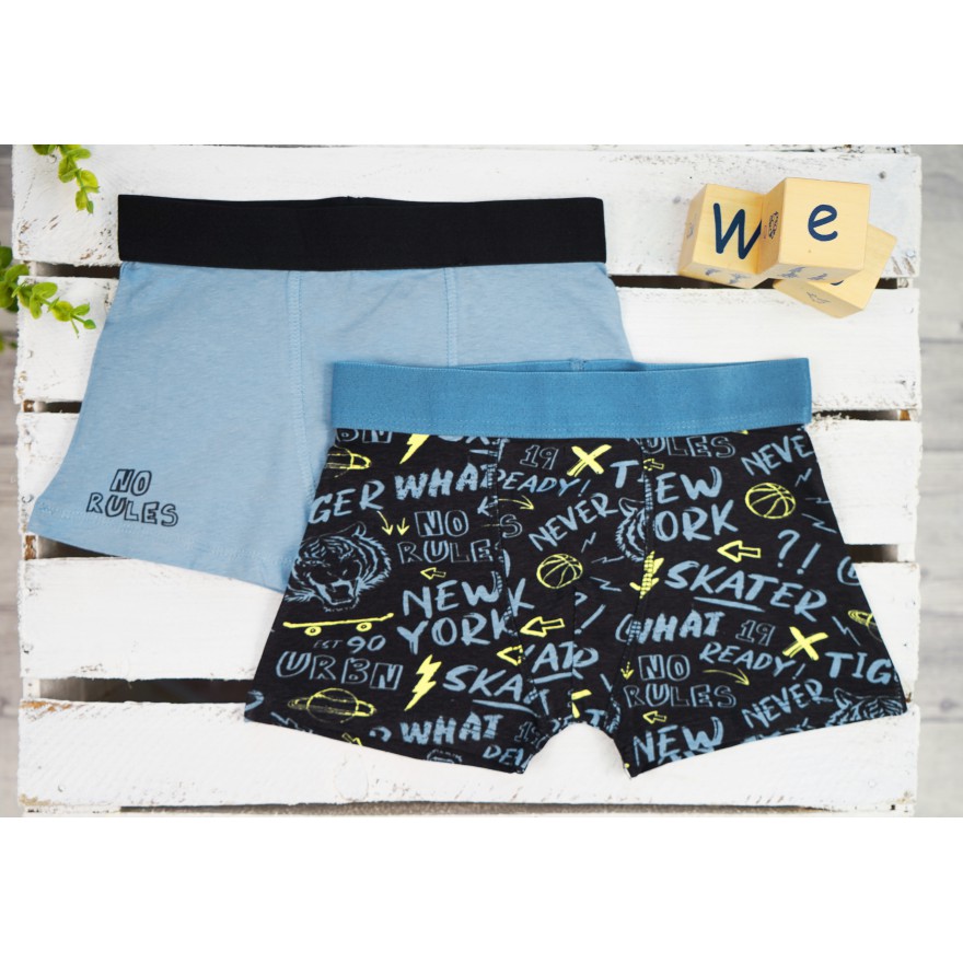 2pak BOKSERKI chłopięce bawełniane NAPISY