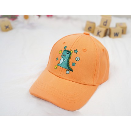 CZAPKA Z DASZKIEM pomarańczowa DINO bejsbolówka