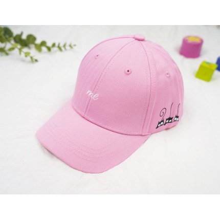 CZAPKA Z DASZKIEM dziewczęca różowa ME koty bejsbolówka