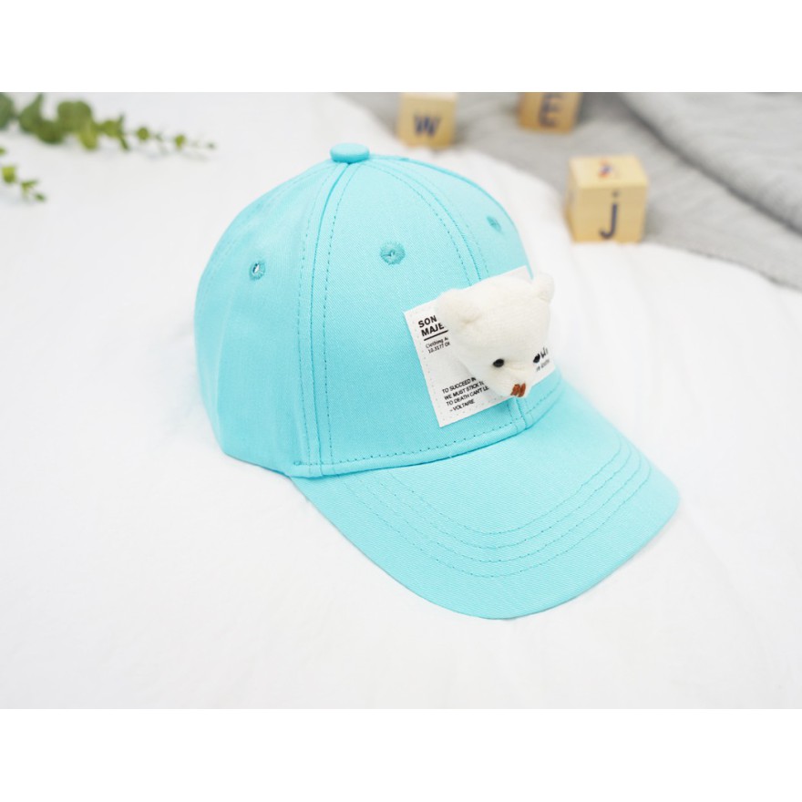 CZAPKA Z DASZKIEM miętowa BEAR bejsbolówka