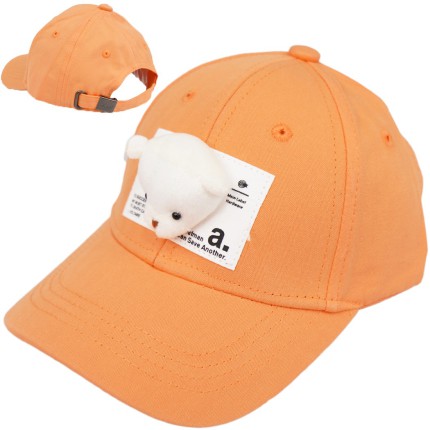 CZAPKA Z DASZKIEM pomarańczowa BEAR bejsbolówka