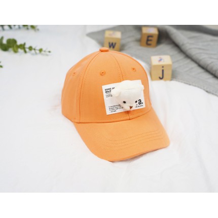 CZAPKA Z DASZKIEM pomarańczowa BEAR bejsbolówka