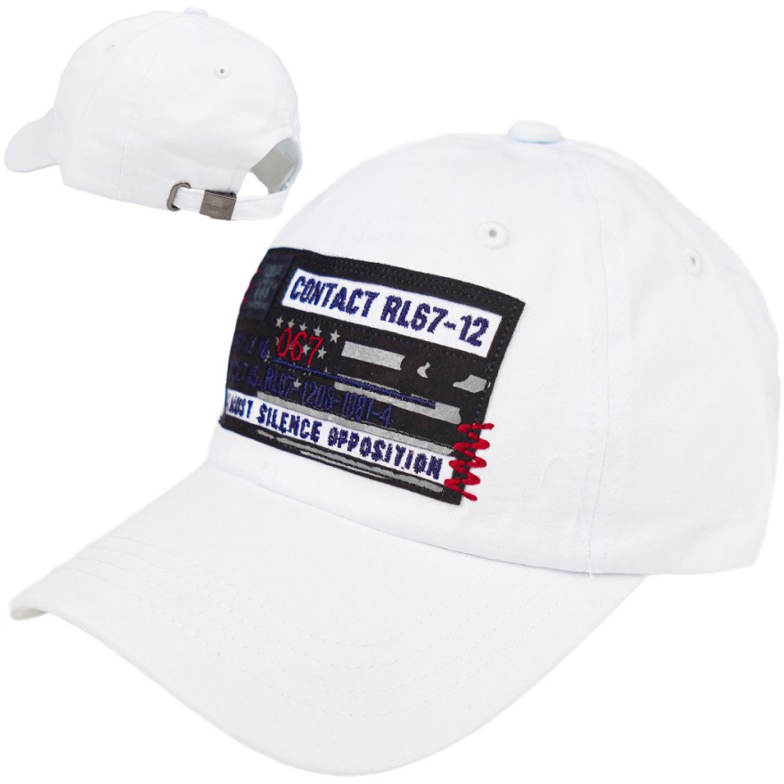 CZAPKA Z DASZKIEM chłopięca biała CONTACT bejsbolówka