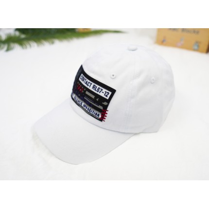 CZAPKA Z DASZKIEM chłopięca biała CONTACT bejsbolówka