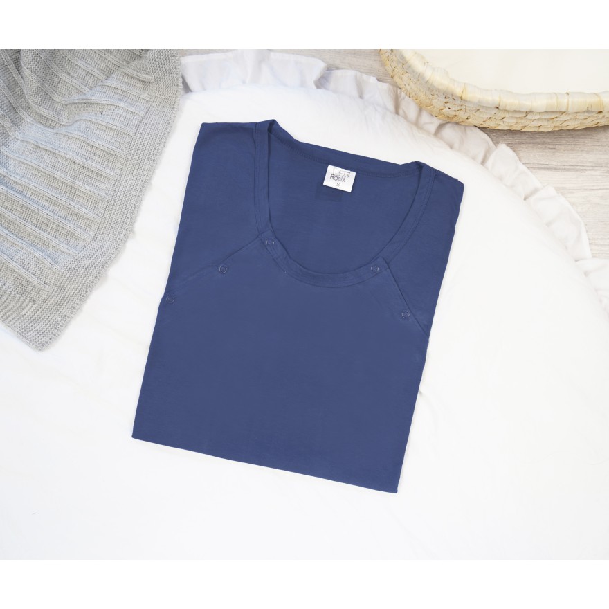 Granatowa KOSZULA NOCNA ciążowa do karmienia napy