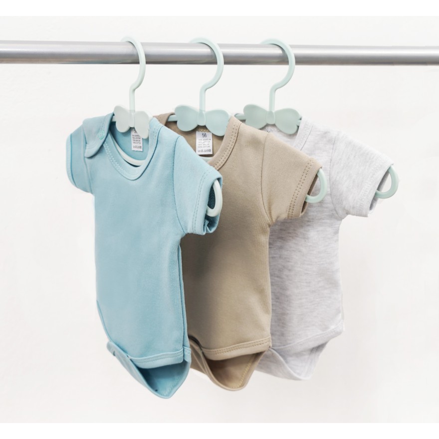 3pak BODY z krótkim rękawem iceberg piaskowy szary