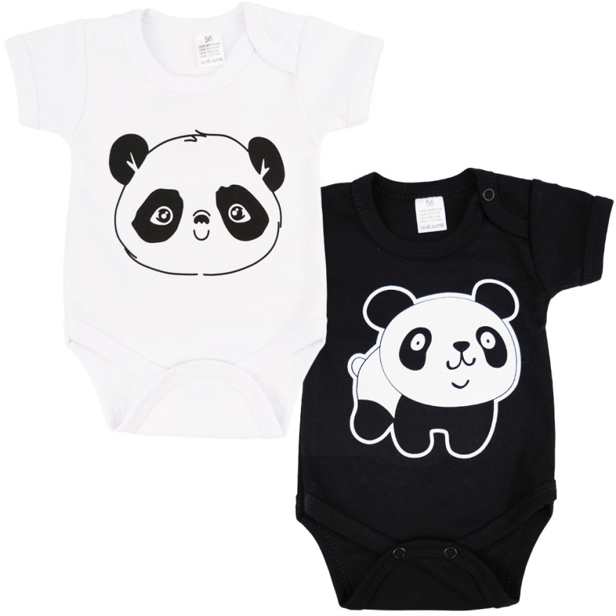 2pak BODY panda krótki rękaw białe i czarne