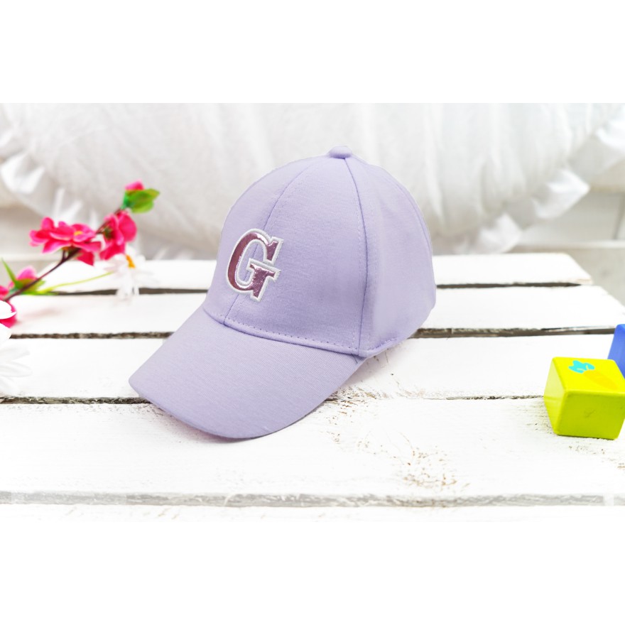 CZAPKA Z DASZKIEM dziewczęca fioletowa G