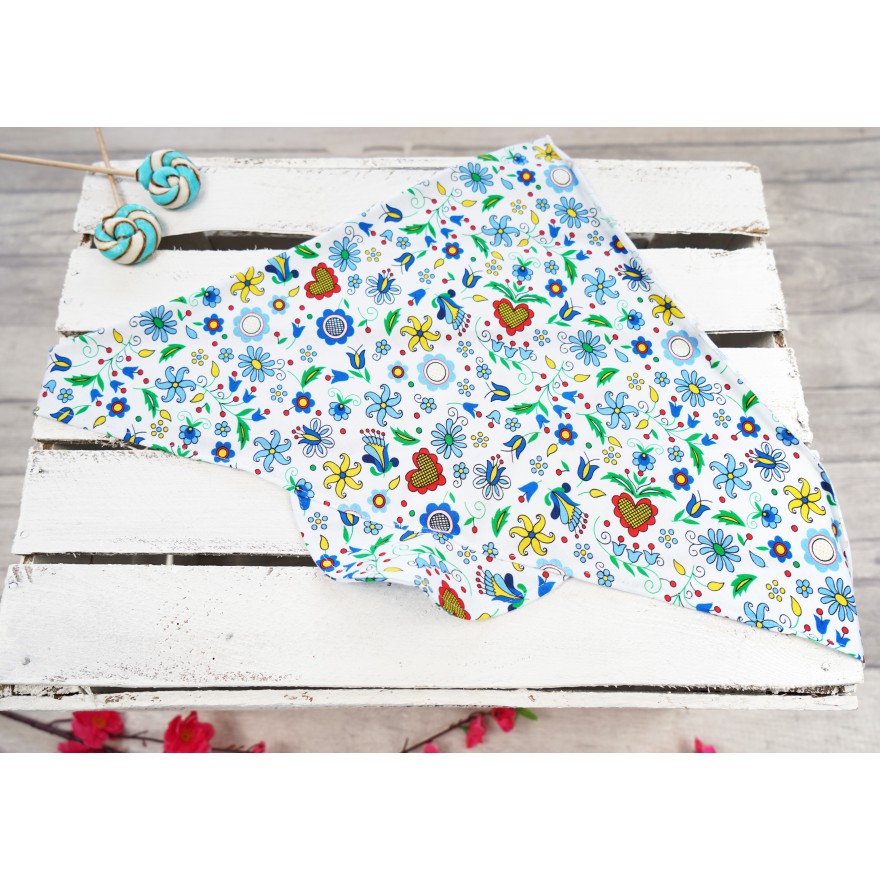 Czapka CHUSTA łąka z daszkiem wiązana LATO