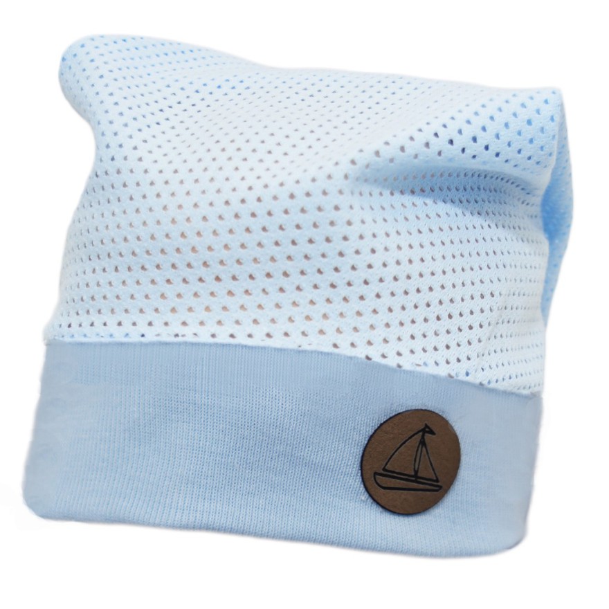 Niebieska czapka CHUSTA ŻAGIEL czapeczka przeciw poceniu się głowy LATO