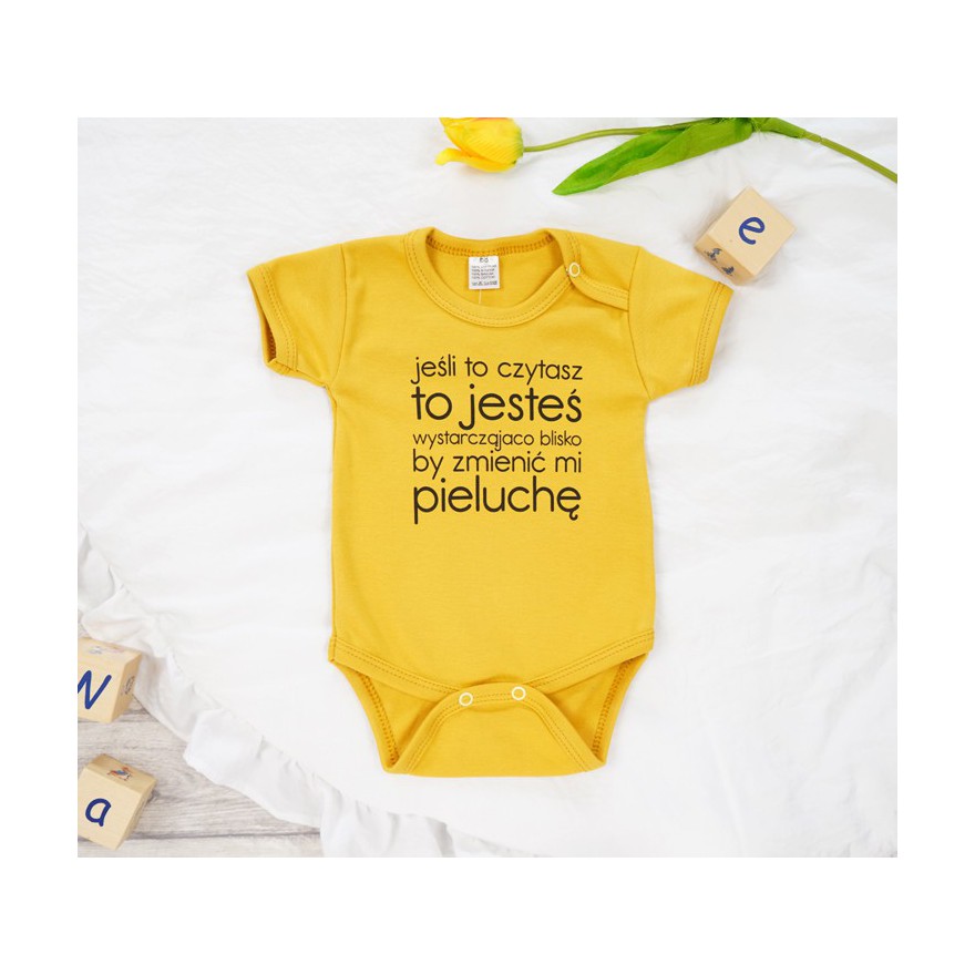 BODY Jeśli To Czytasz musztardowe wzór 395 krótki rękaw