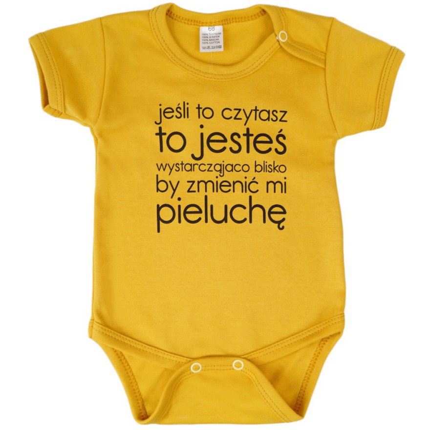 BODY Jeśli To Czytasz musztardowe wzór 395 krótki rękaw