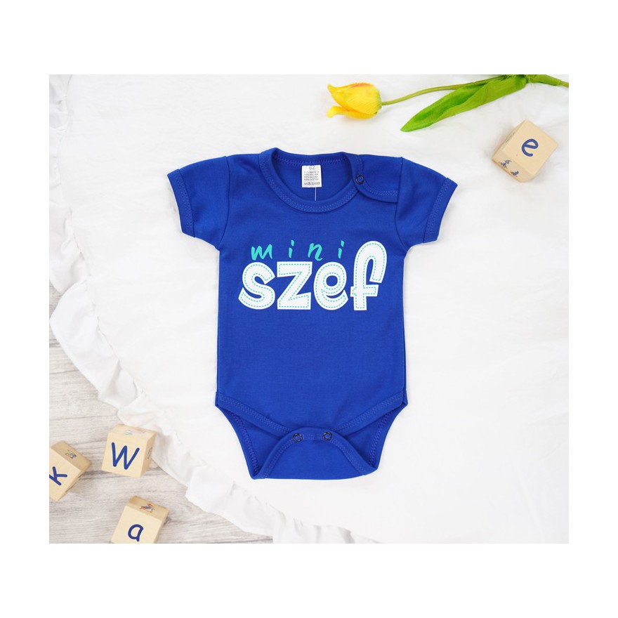 BODY Mini Szef chabrowy wzór 397 krótki rękaw