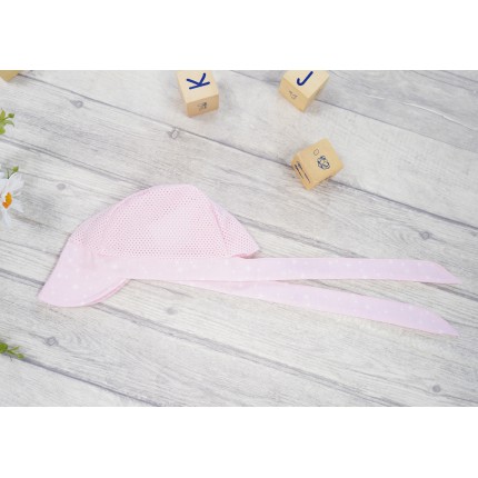 CZAPKA wiązana GWIAZDKI z daszkiem na kark przeciw poceniu głowy
