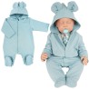Iceberg KOMBINEZON niemowlęcy dresówka pajac z uszkami wiosna lato
