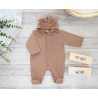 Camel KOMBINEZON niemowlęcy dresówka pajac z uszkami wiosna lato