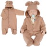 Camel KOMBINEZON niemowlęcy dresówka pajac z uszkami wiosna lato