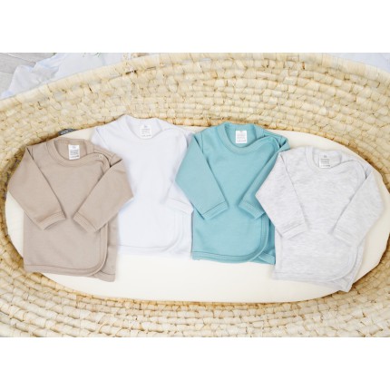 4pak KOSZULKA kopertowa kaftanik niemowlęcy basic chłopiec