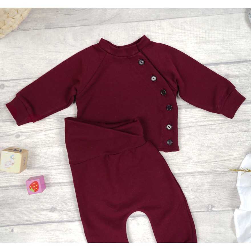 Bordowy komplet DRES dziewczęcy bluza i spodnie