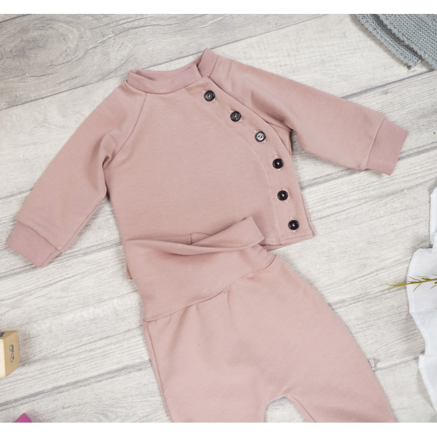 Brudny róż komplet DRES dziewczęcy bluza i spodnie