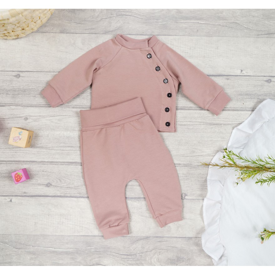 Brudny róż komplet DRES dziewczęcy bluza i spodnie