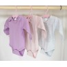 3pak BODY z długim rękawem szary wrzos różowy