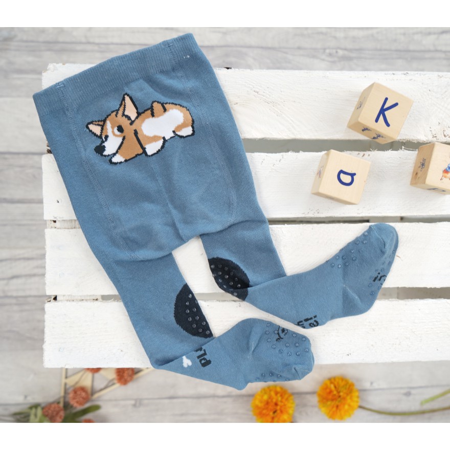 RAJSTOPY do RACZKOWANIA niebieskie pies POTRÓJNY ABS! wzór 557