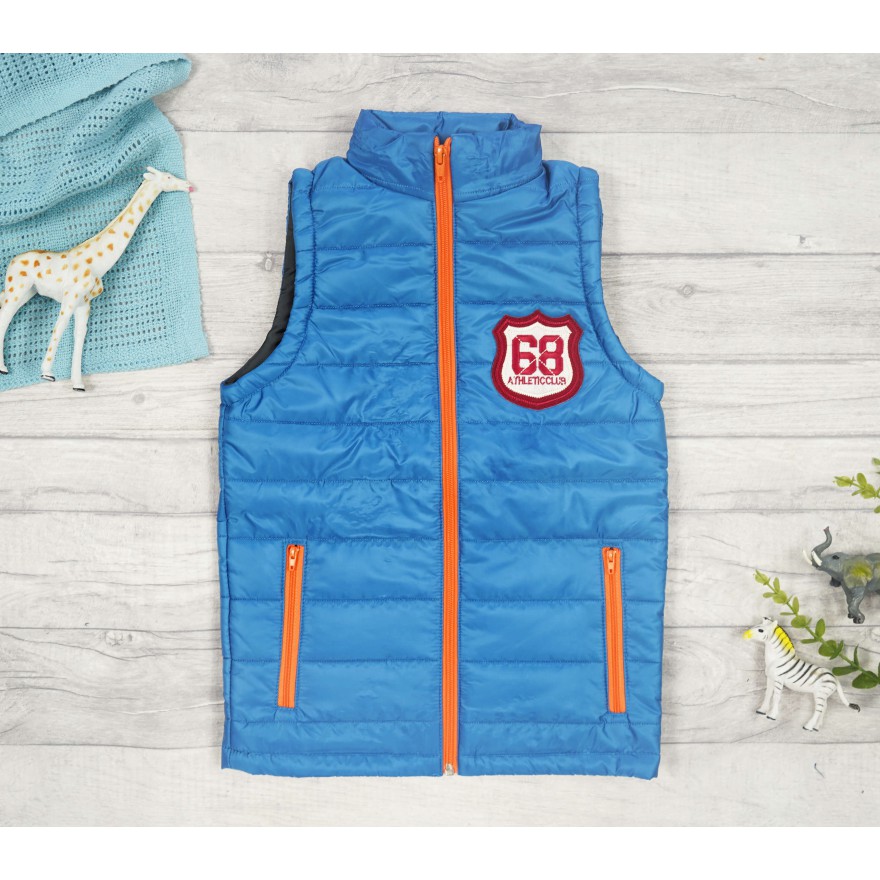 Niebieska KAMIZELKA bezrękawnik pikowany 68 Athletic Club